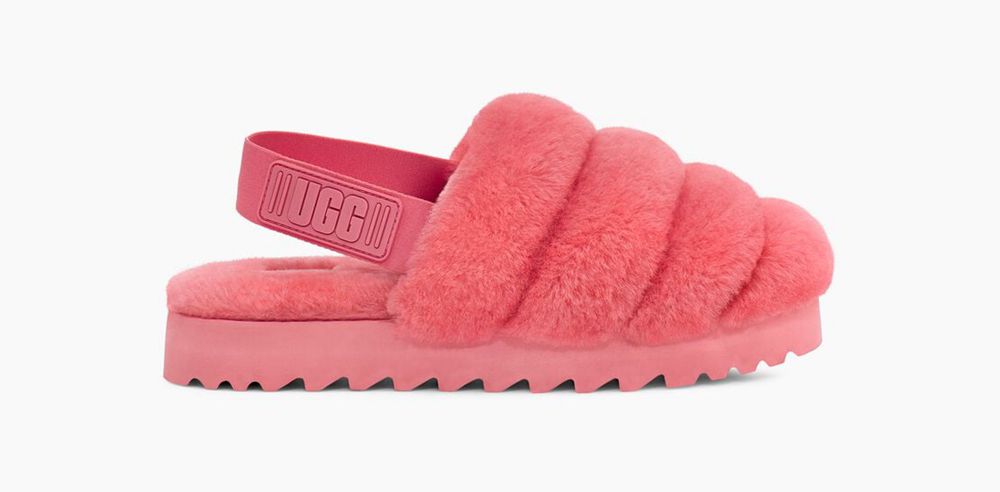 Ugg Super Fluff - Womens Slippers - Pink - NZ (3012NSXEM)